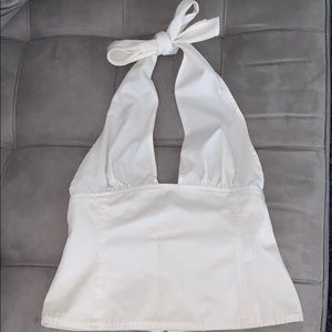 French Connection | white halter corset top